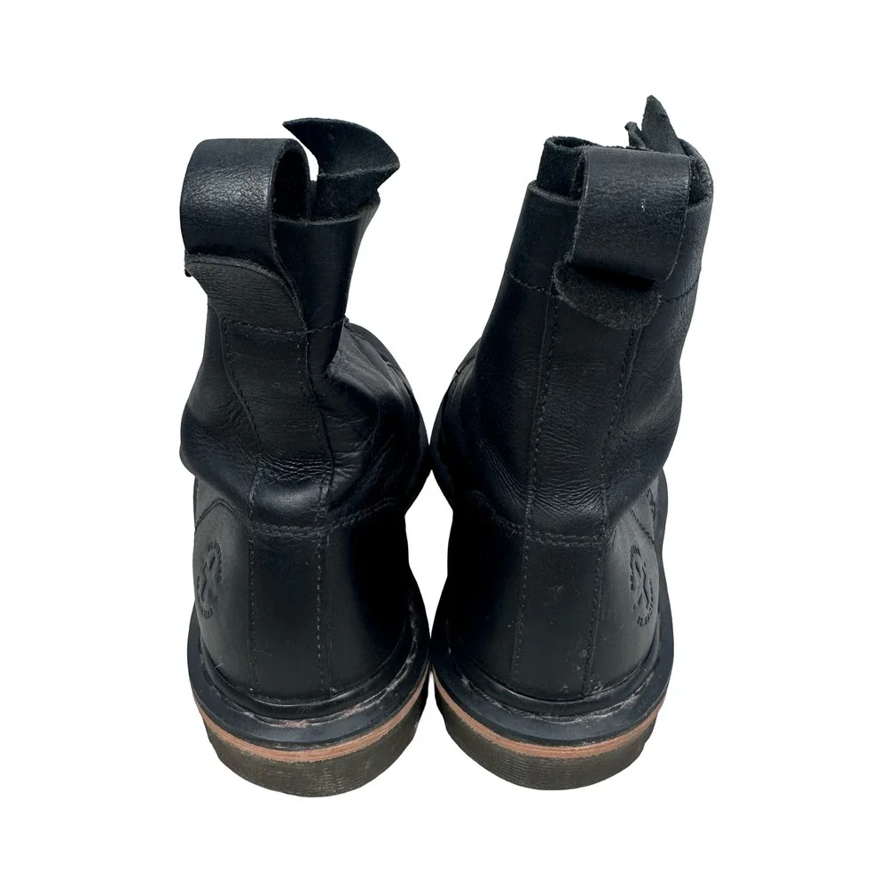Dr. Martens Pier AW004 Black Leather Combat Boots Mens 9 Womens 10 EU 42